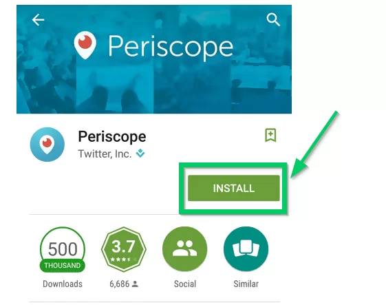 search and install periscope