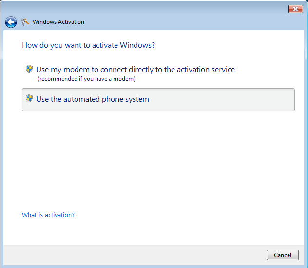 command line windows activation by phone