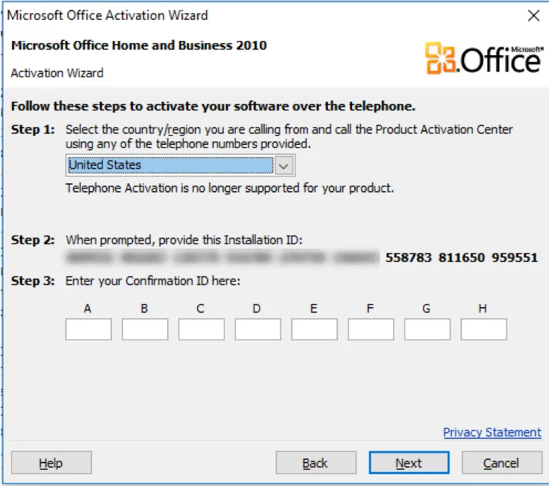 microsoft office 10 activation wizard