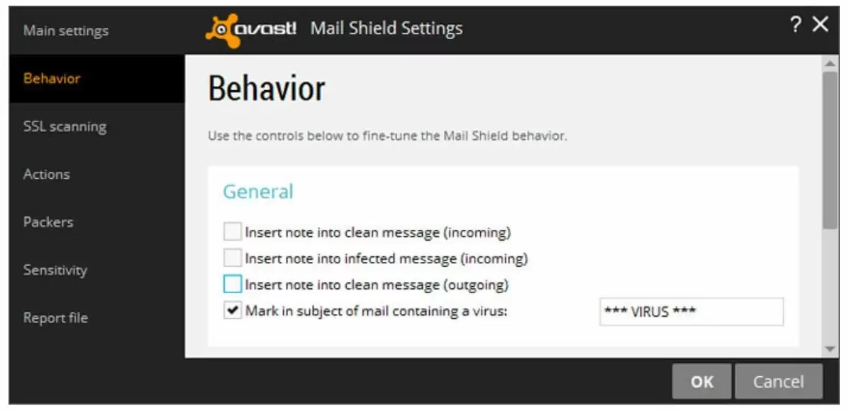 how to remove email signature from avast
