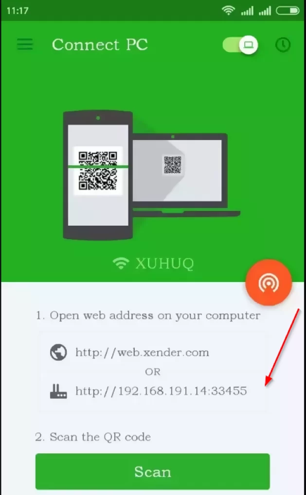 connect xender on wifi hotspot