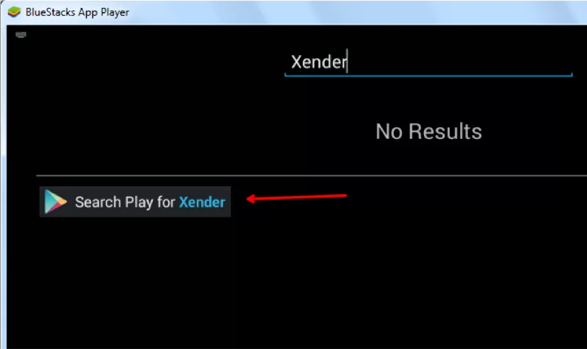 find xender using bluestacks app player