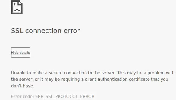 ssl connection error